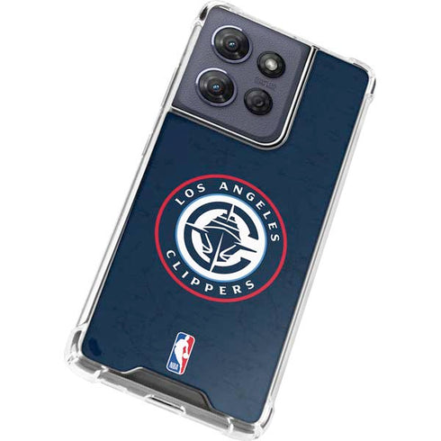 NBA Los Angeles Clippers Distressed Blue Moto G Play 5G (2025) Clear Case